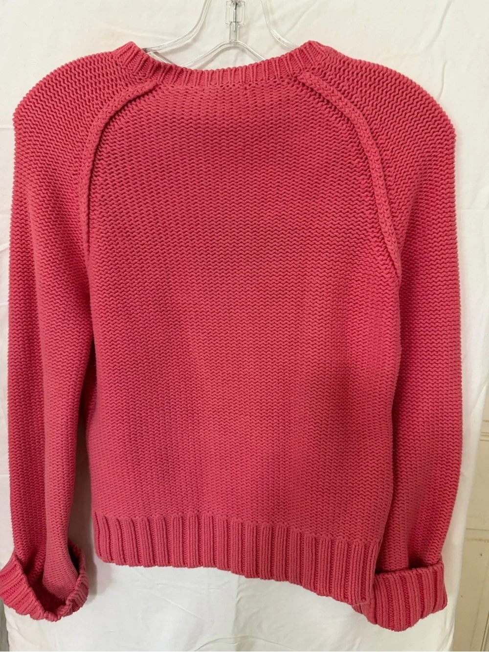 J. Crew Coral Zip-Front Knit Cardigan